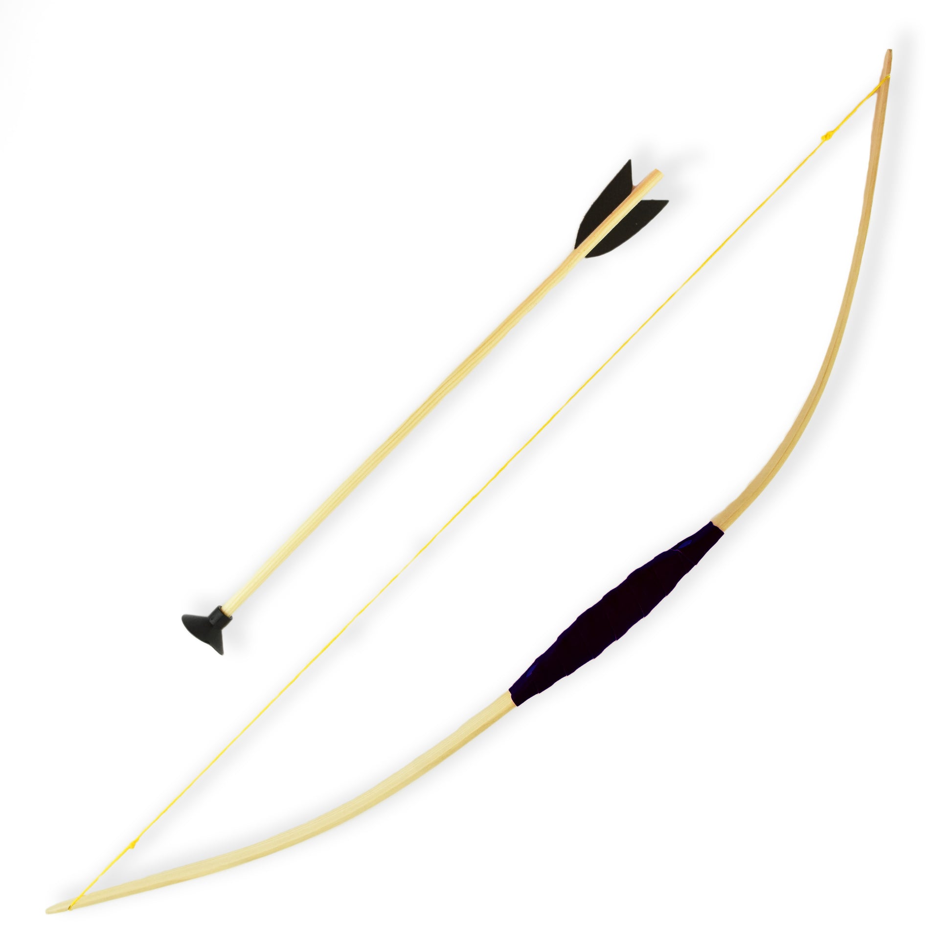 Rött läderbåge i trä 80cm