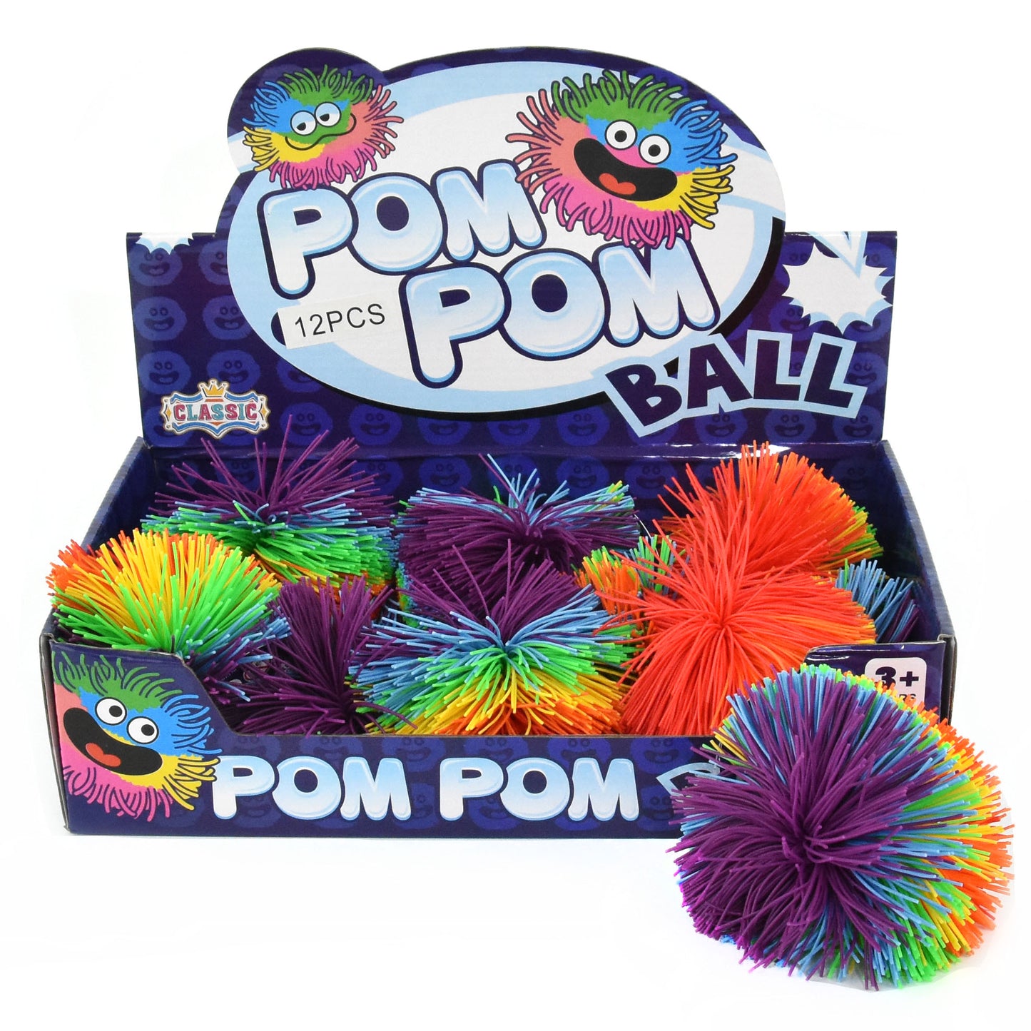 Boll pom pom regnbåge 10cm