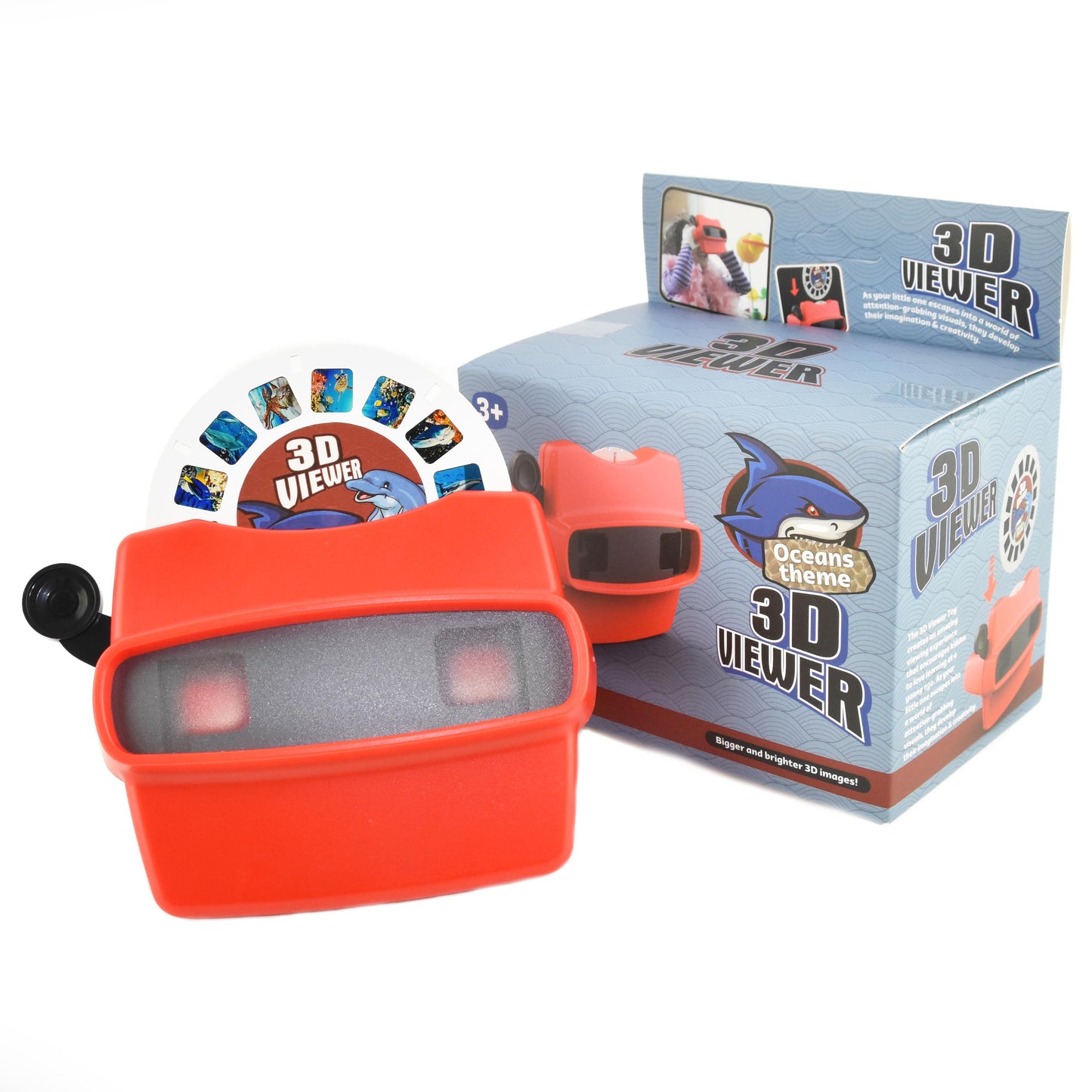 3d-visare havsdjur röd 12cm