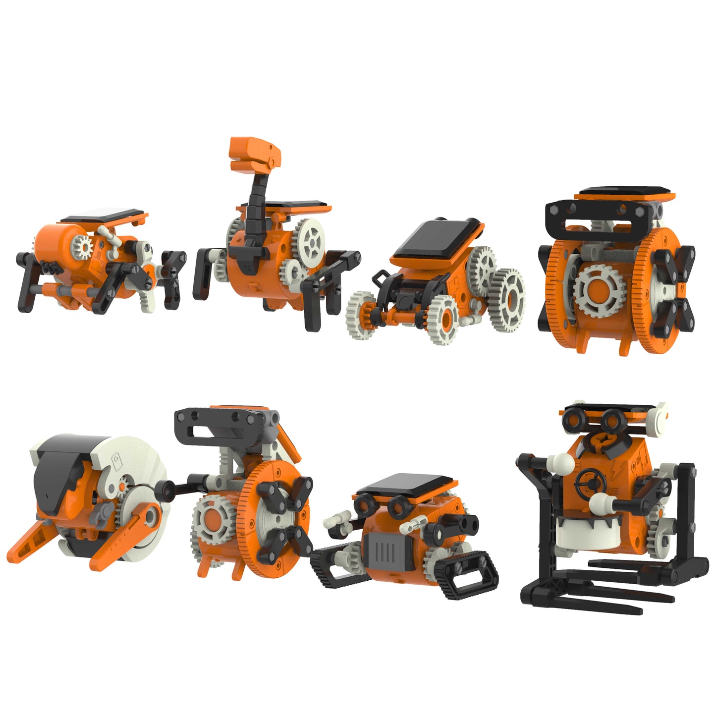 Solenergipedagogisk robot 8in1 194delar 21cm