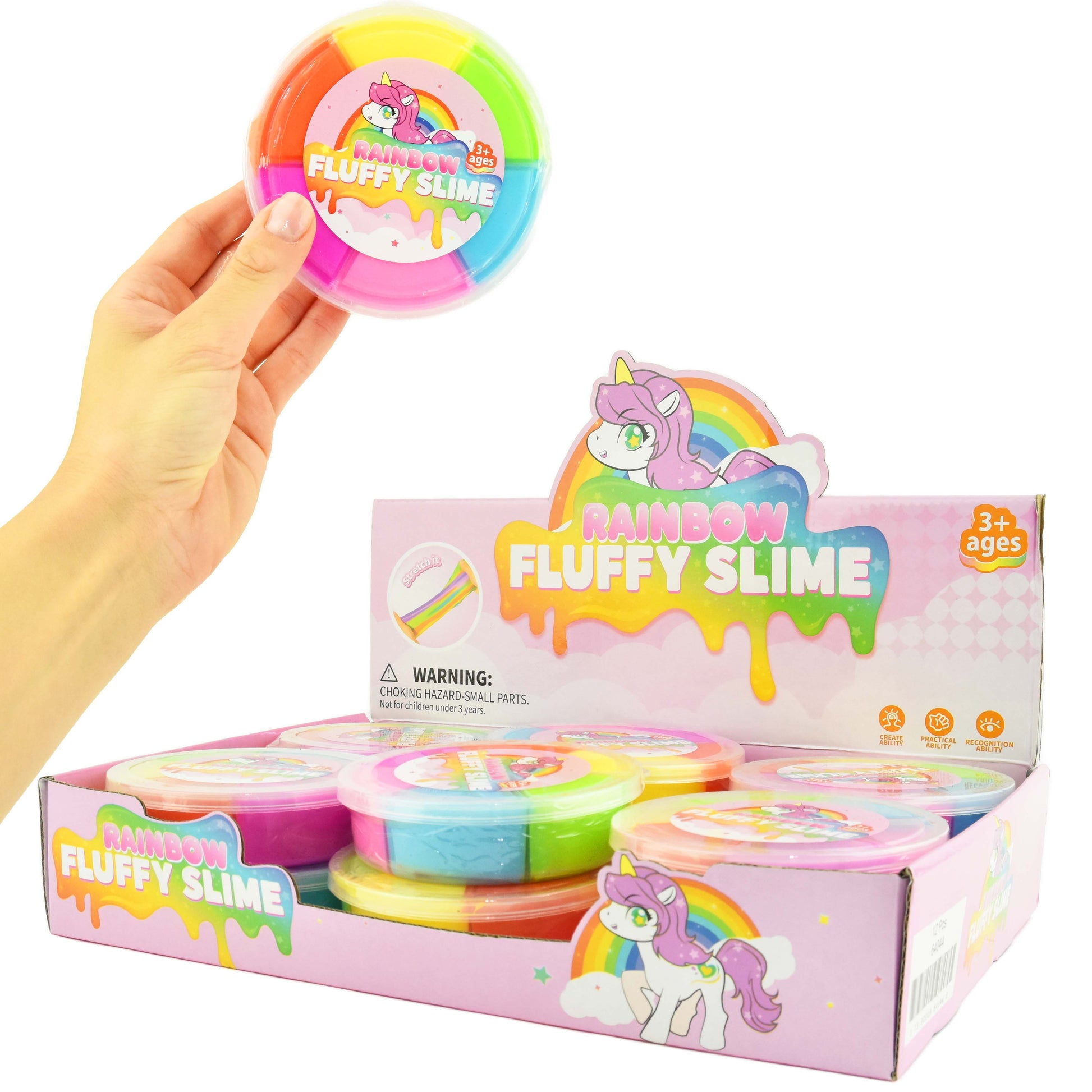 Slem regnbågsfluffig 180g 11cm