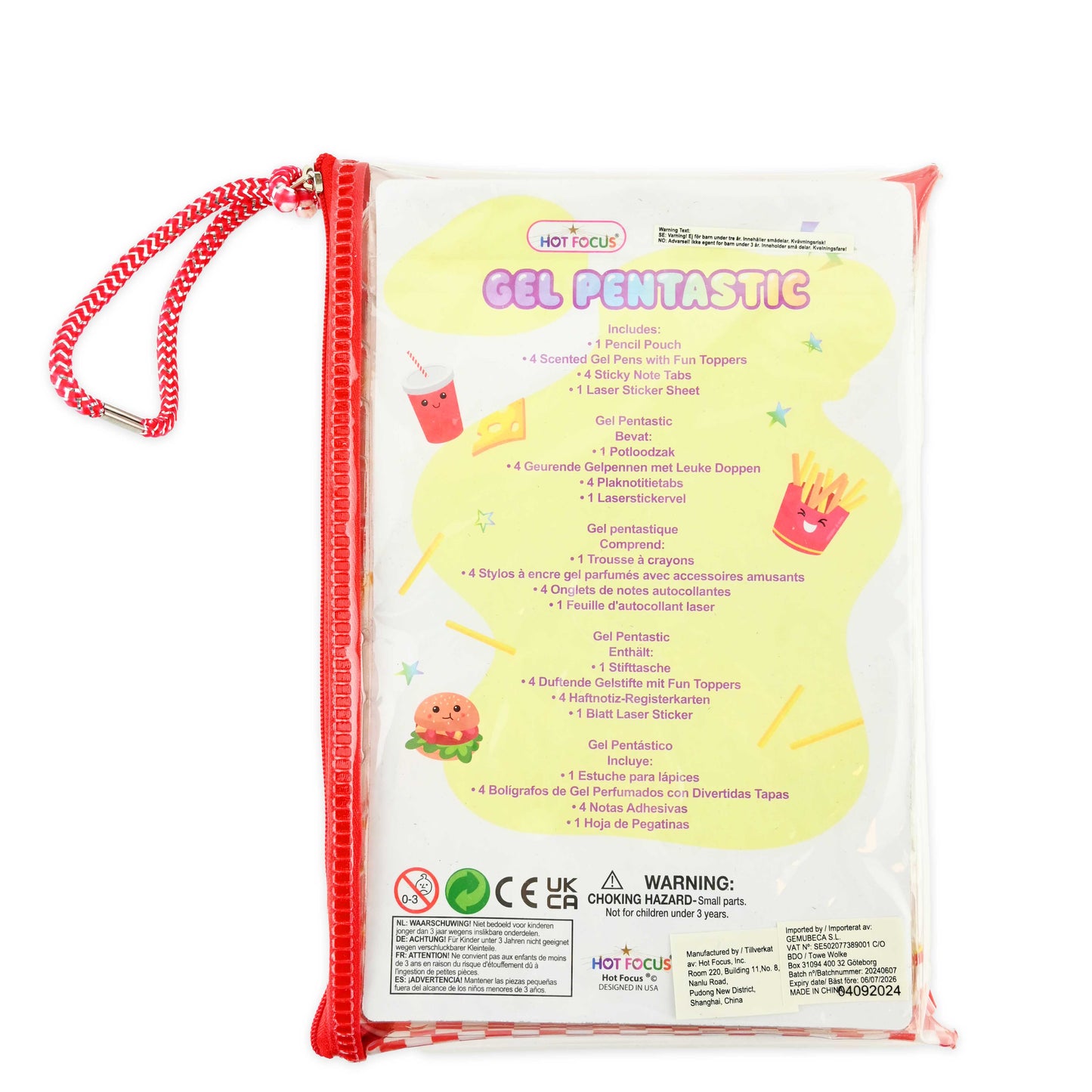 Penna gel godis med anteckningsblock 10 bitar 22cm