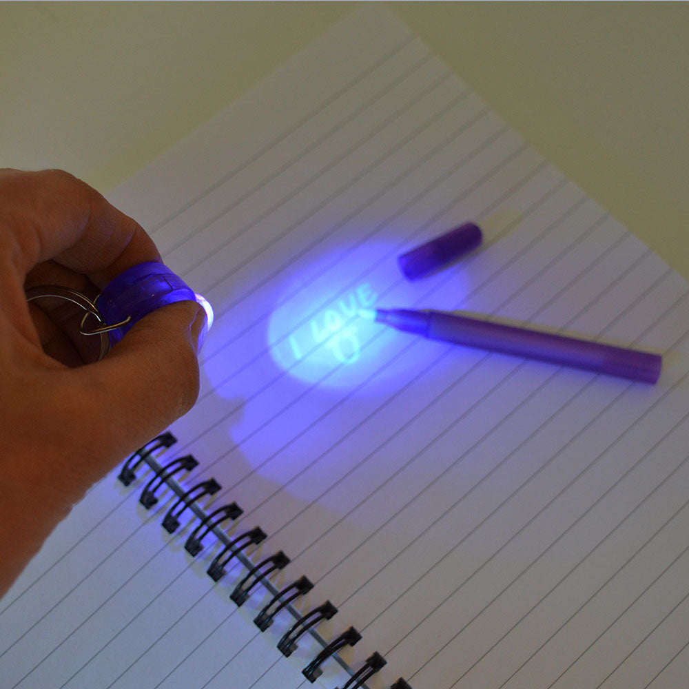 Spionglasögon med uv-ljuspenna och ljus b/o 4 stycken