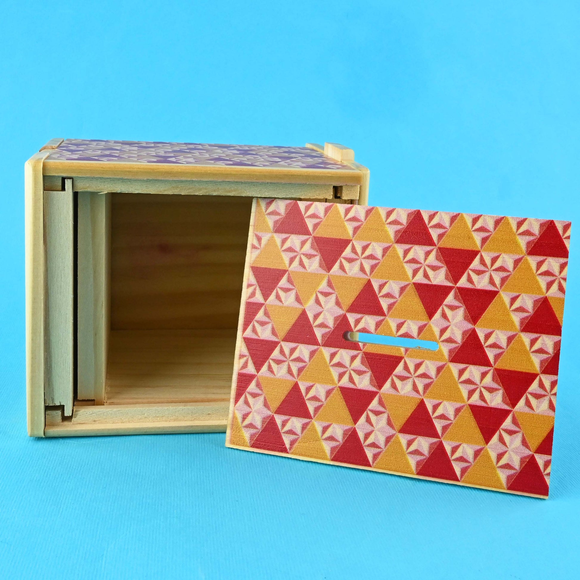Japansk pusselmyntlåda 10x8cm