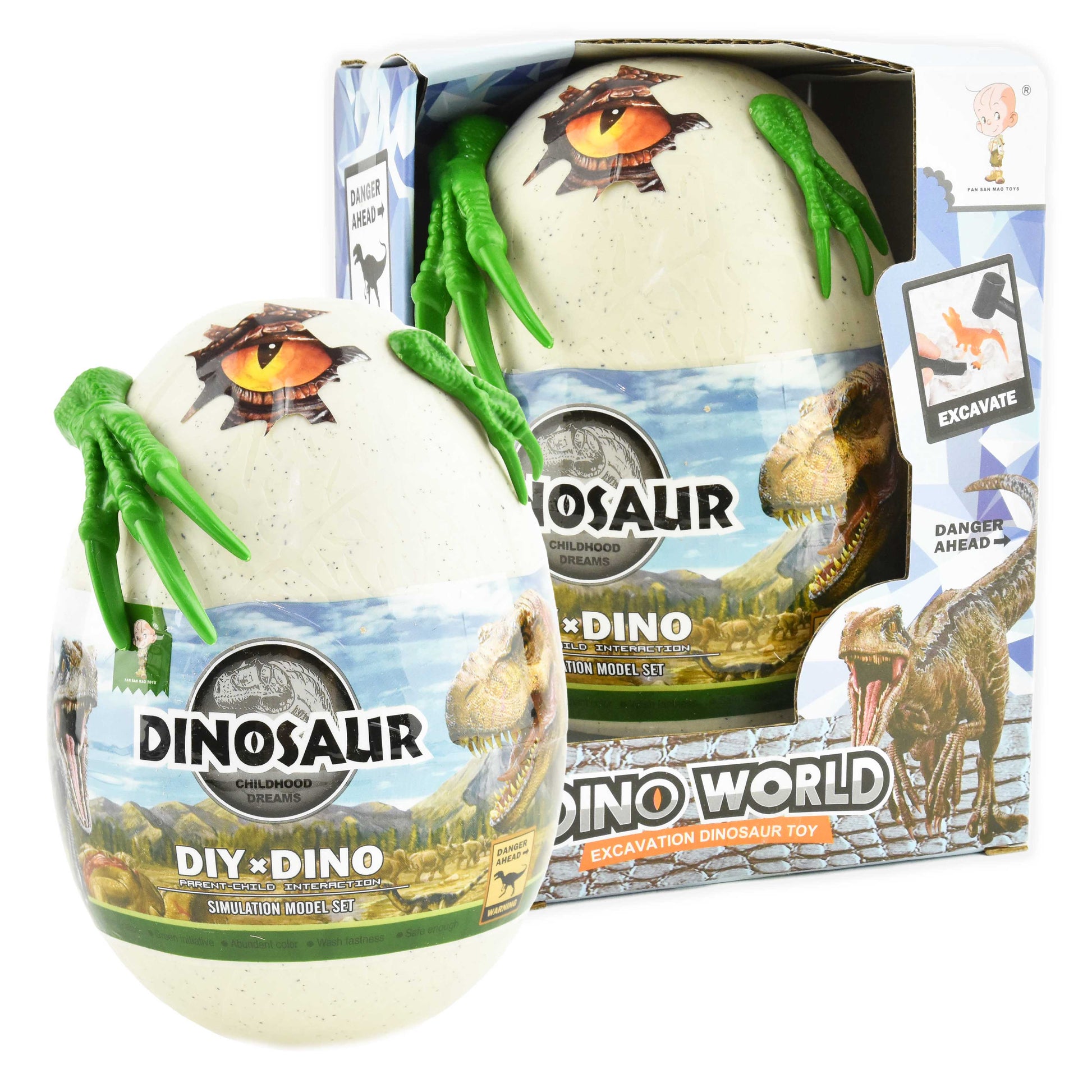 Dinosaurievärld med utgrävningsis-kit 16cm