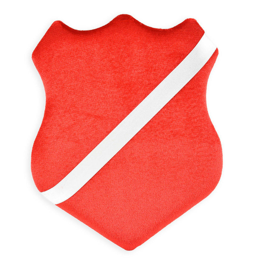 Medaljsköld röd 23,5x19cm