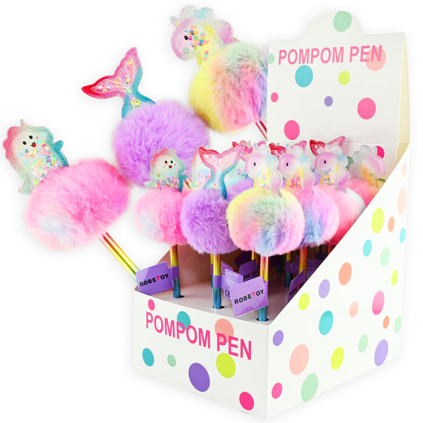Penna fluffig pompom 21cm