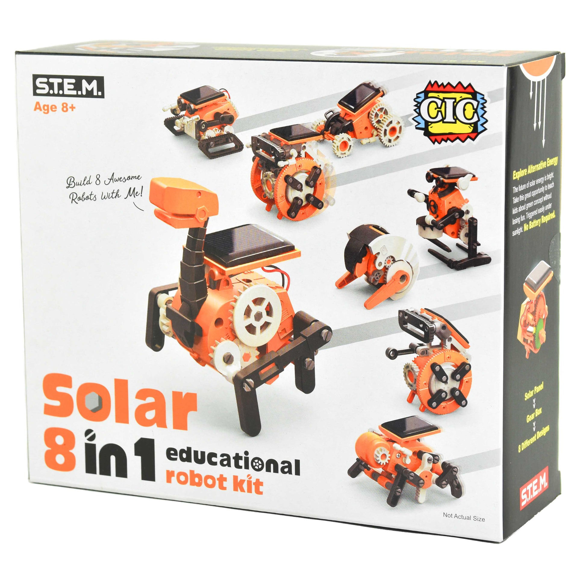 Solenergipedagogisk robot 8in1 194delar 21cm