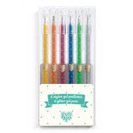 6 glitter gel pens