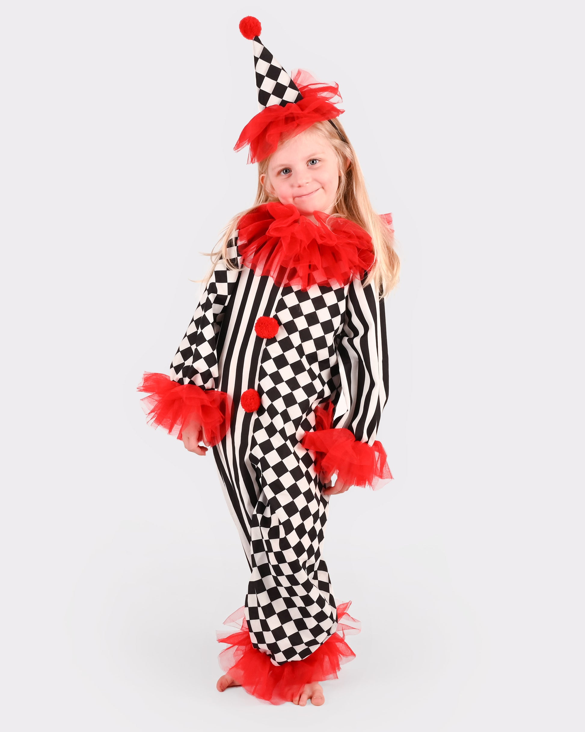 Clowncostume med hatt
