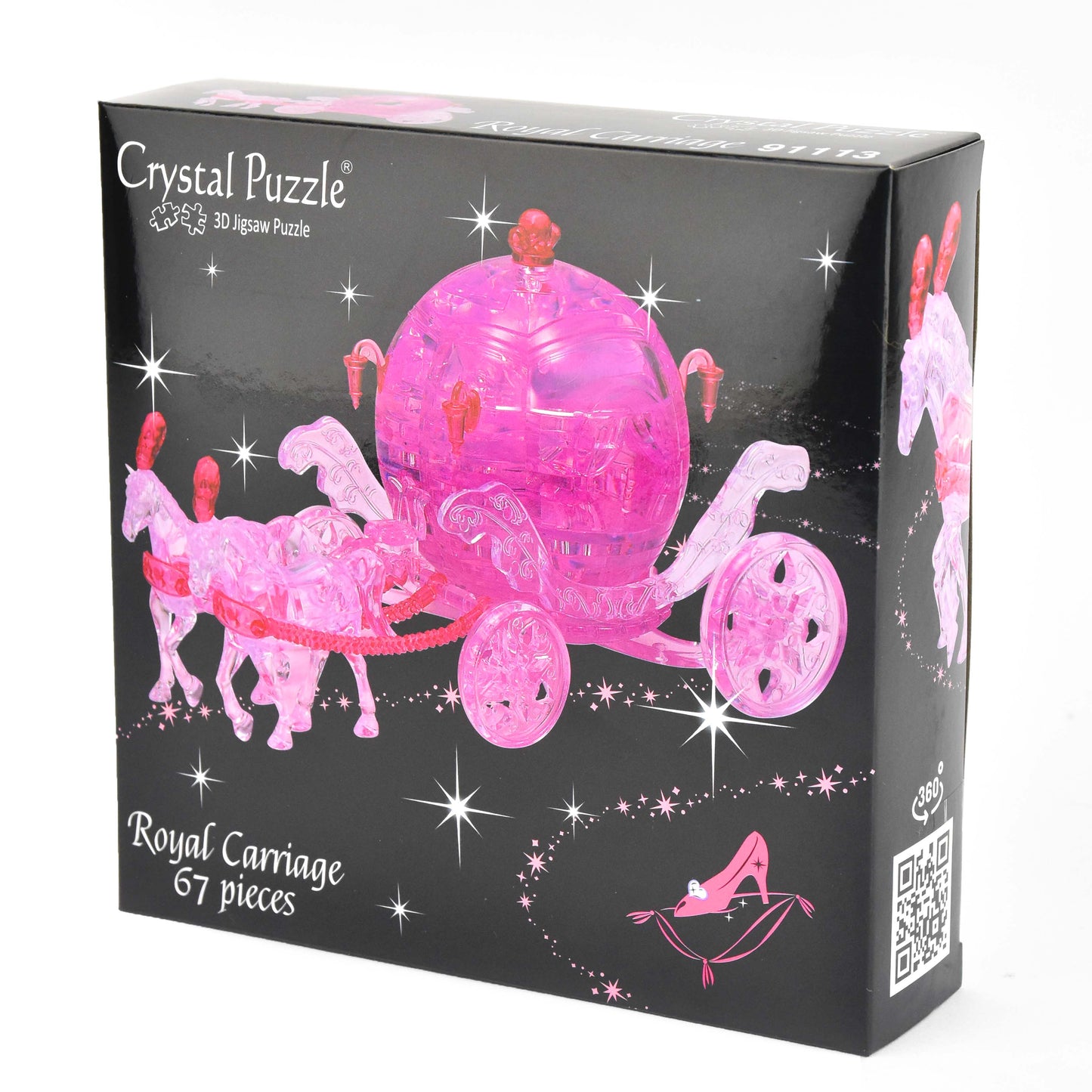 Kristallpusselvagn rosa 67 delar