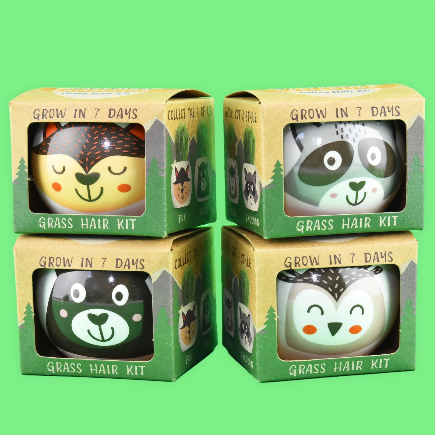 Växande gräskit skogsdjur 6cm