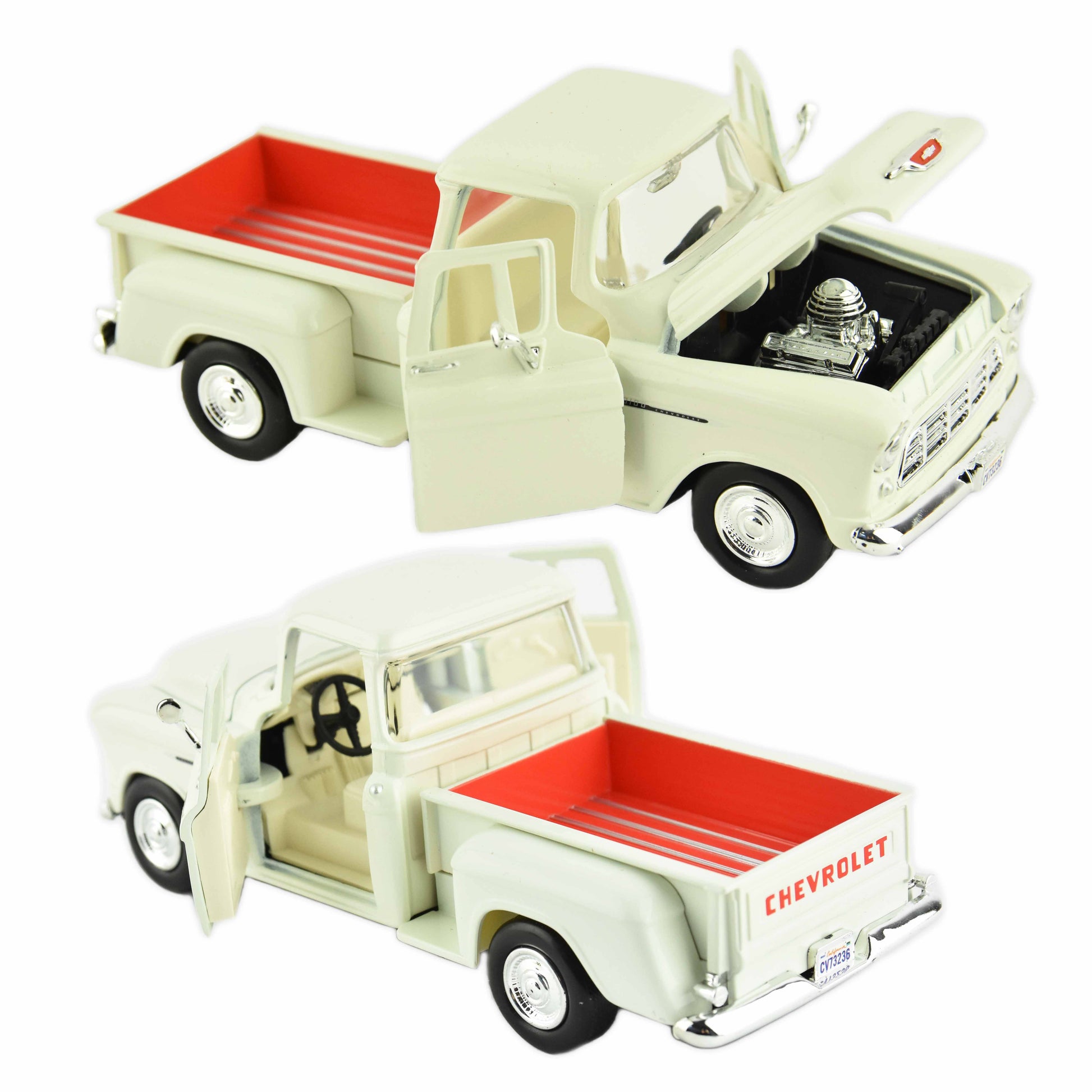Chevy 3100 stepside bil (1955) 1:24 19cm