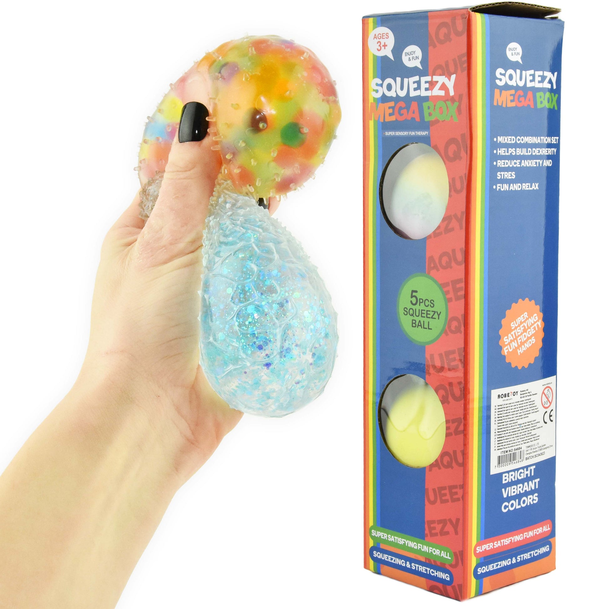 Kläm boll-set 5in1 5st 7cm
