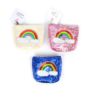 Väska med pärlbroderi regnbåge med dragkedja 12cm