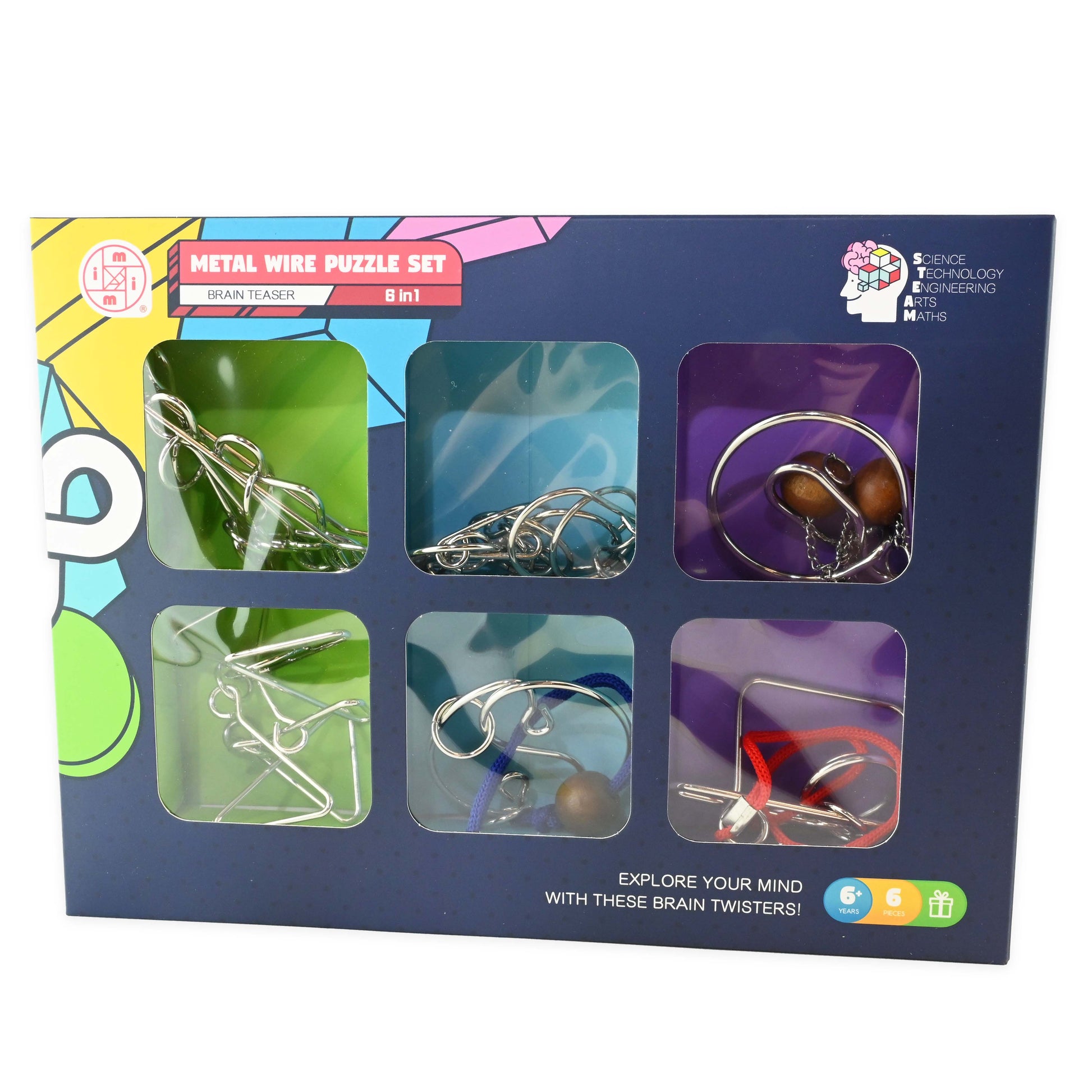 Intelligens pussel set 6 st
