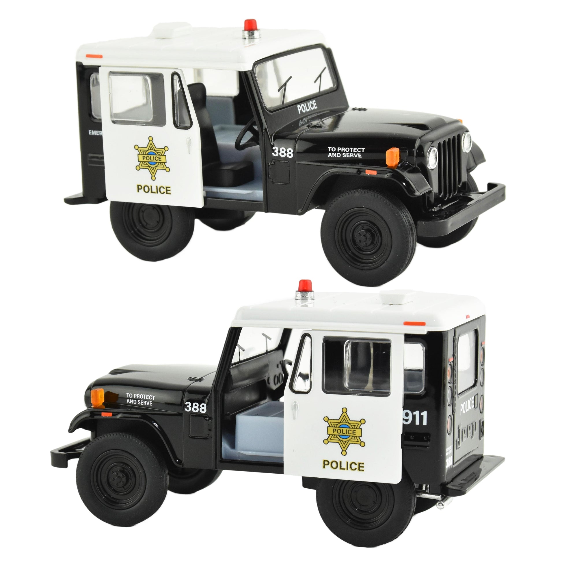 Bil jeep polis (1971) pb 12,5cm