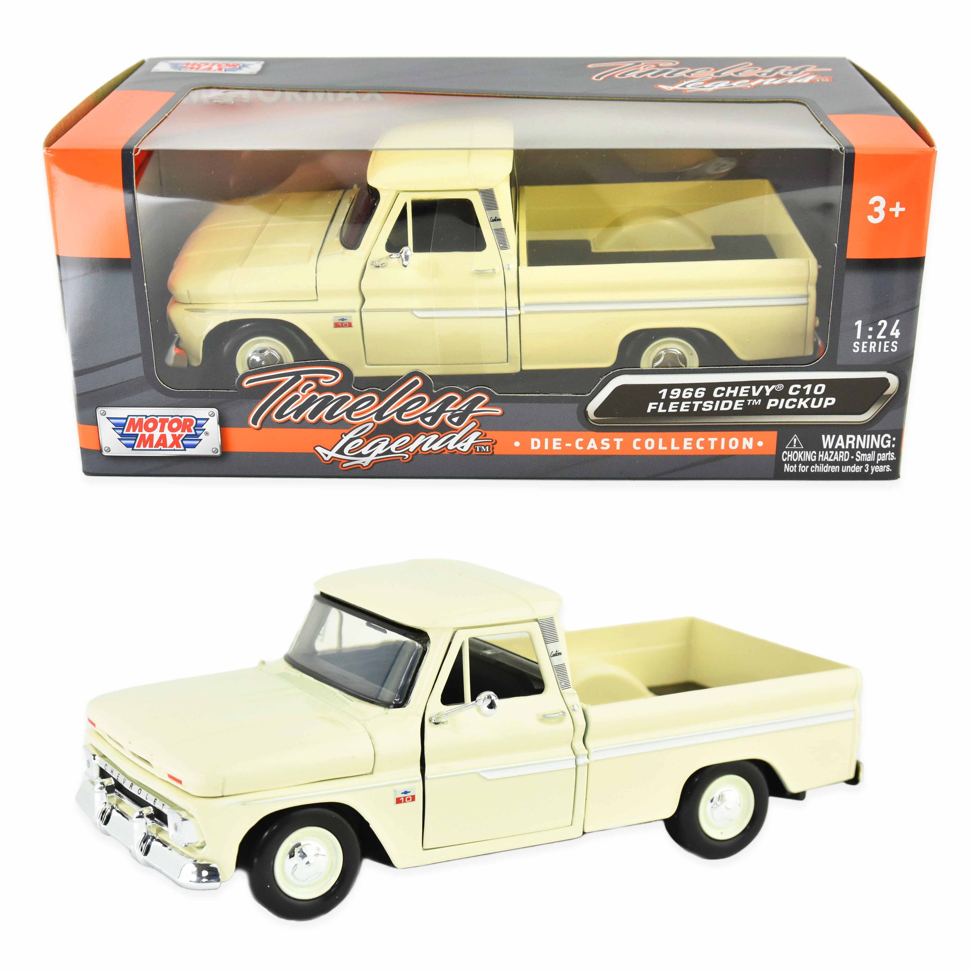 Chevy c10 fleetside pickup bil (1966) 1:24 19cm